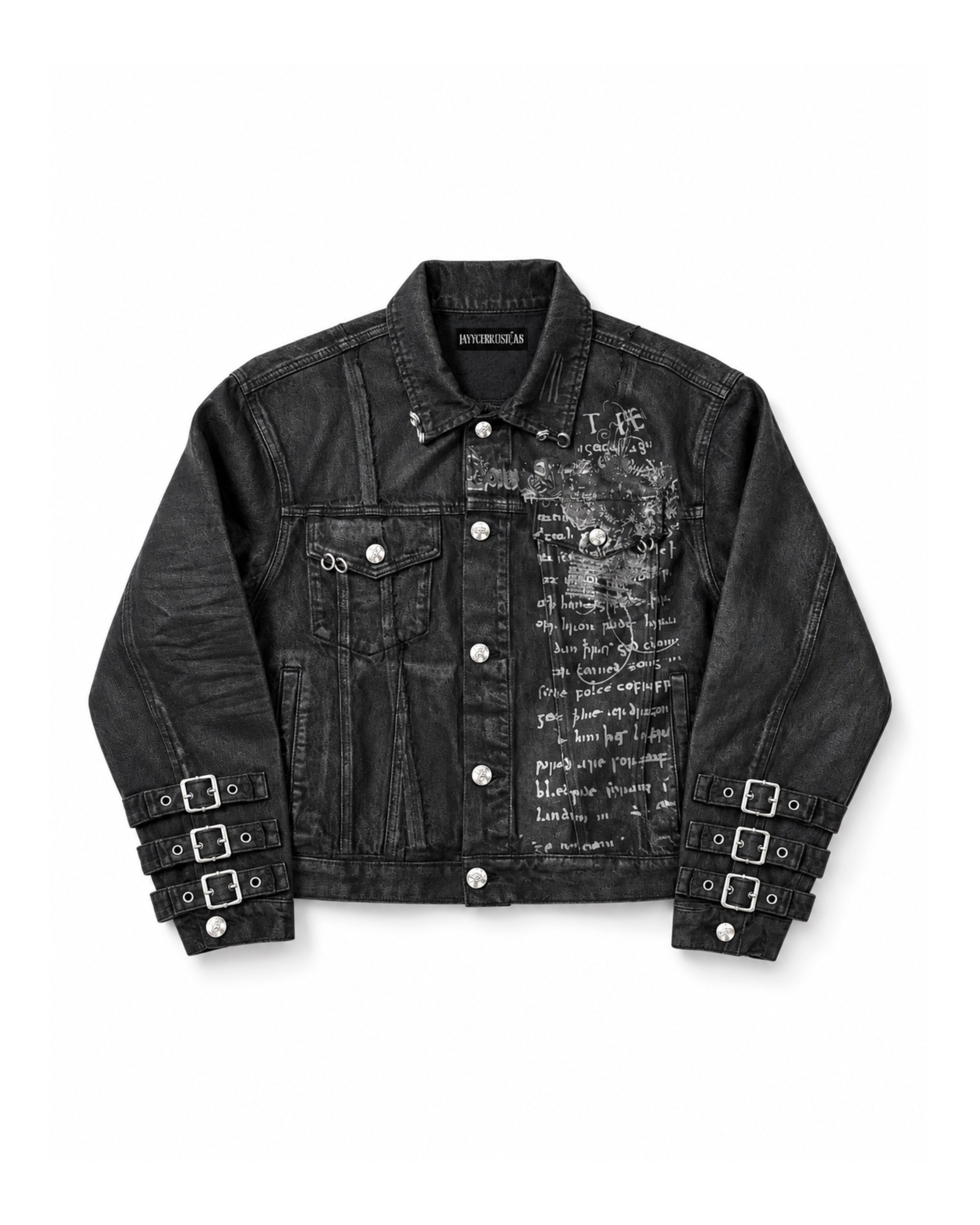 BLACK WAXED DENIM JACKET