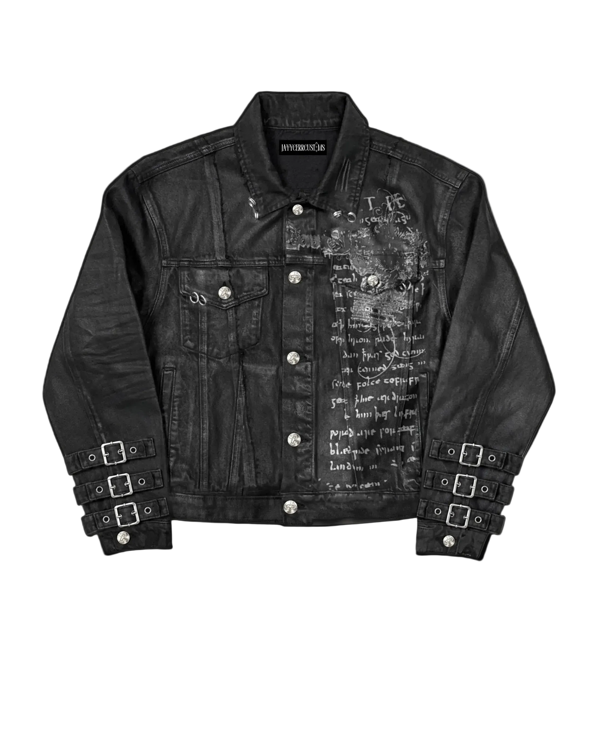 BLACK WAXED DENIM JACKET
