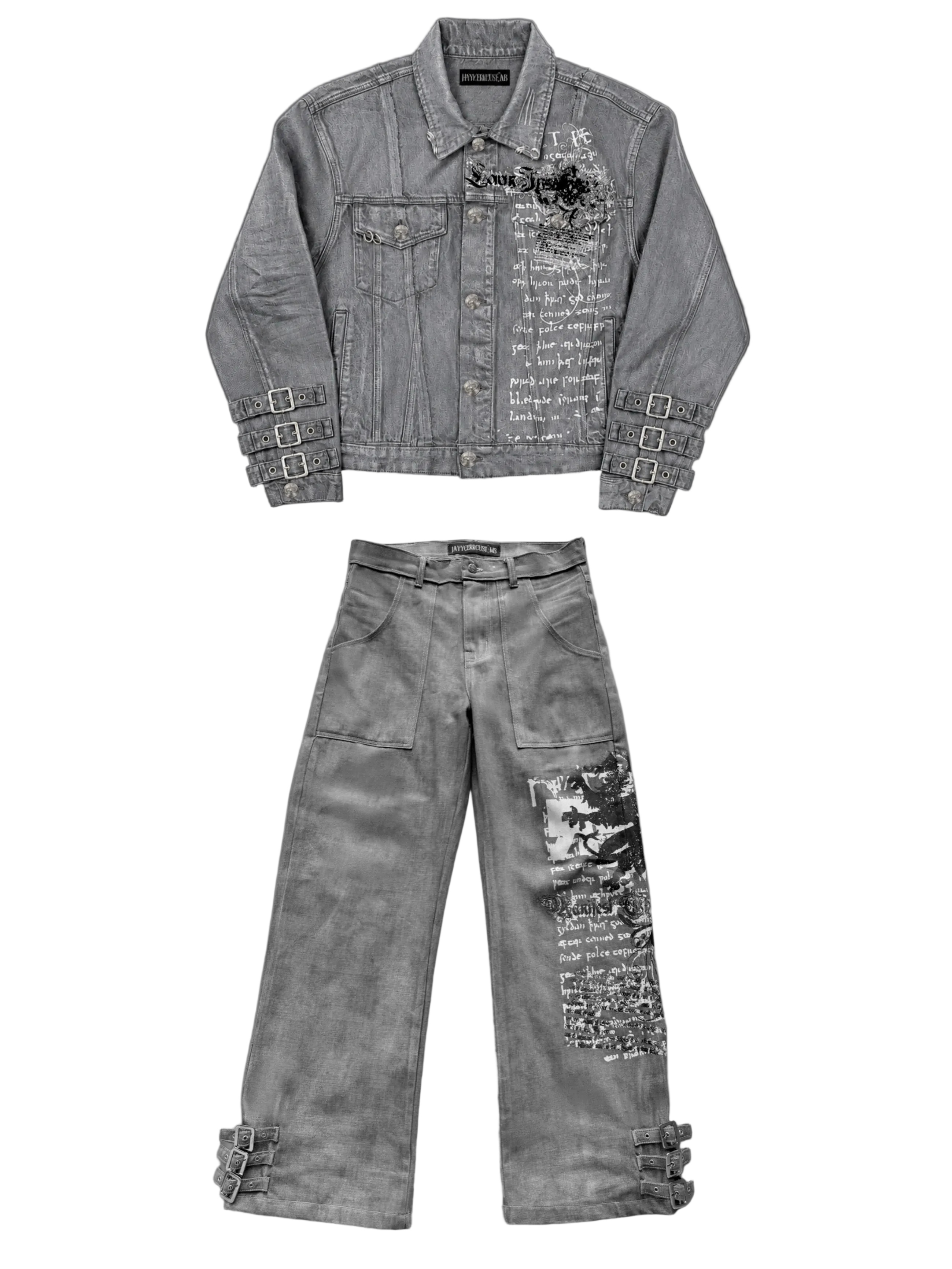 GREY WAXED DENIM UNIFORM