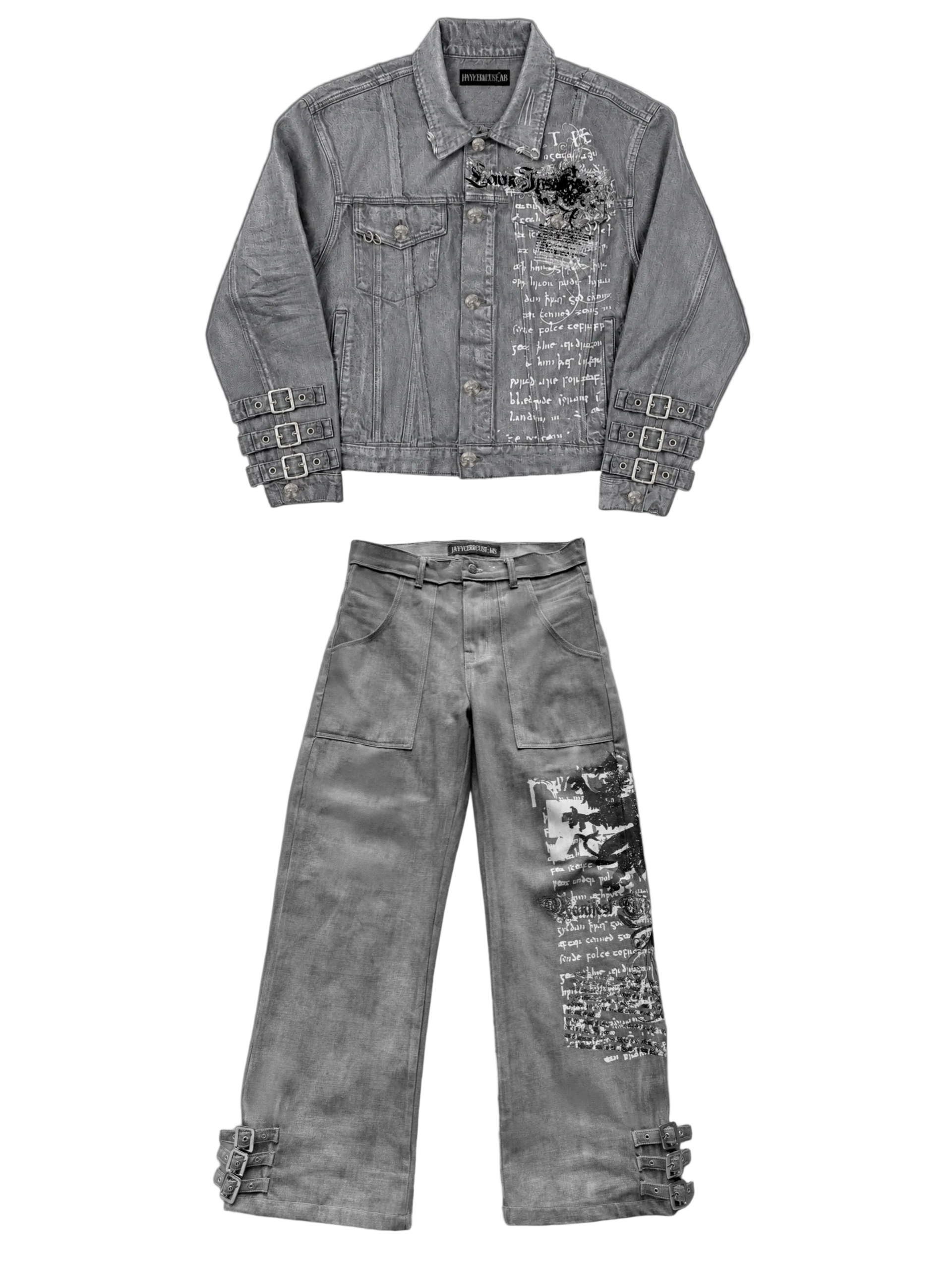 GREY WAXED DENIM UNIFORM