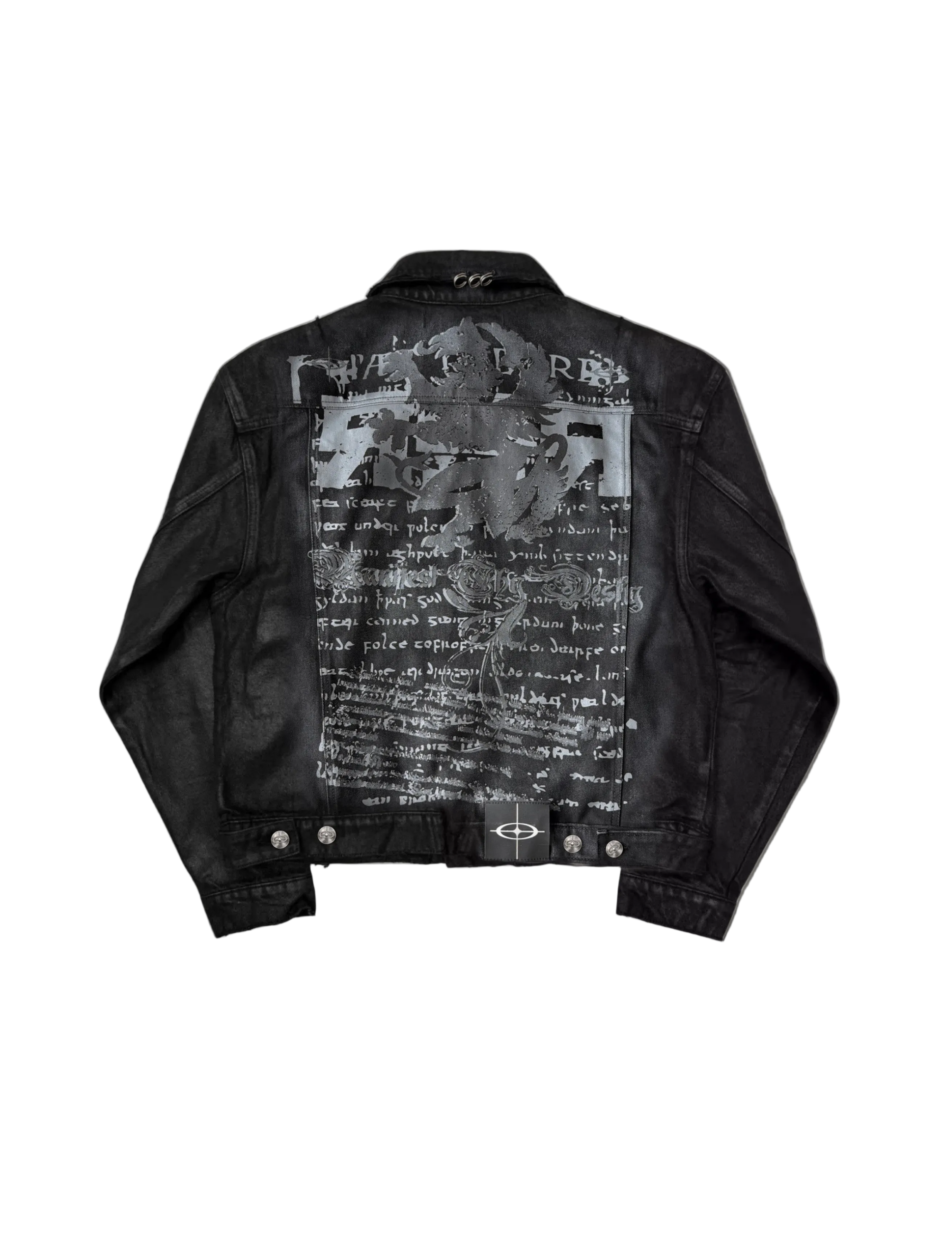 BLACK WAXED DENIM JACKET