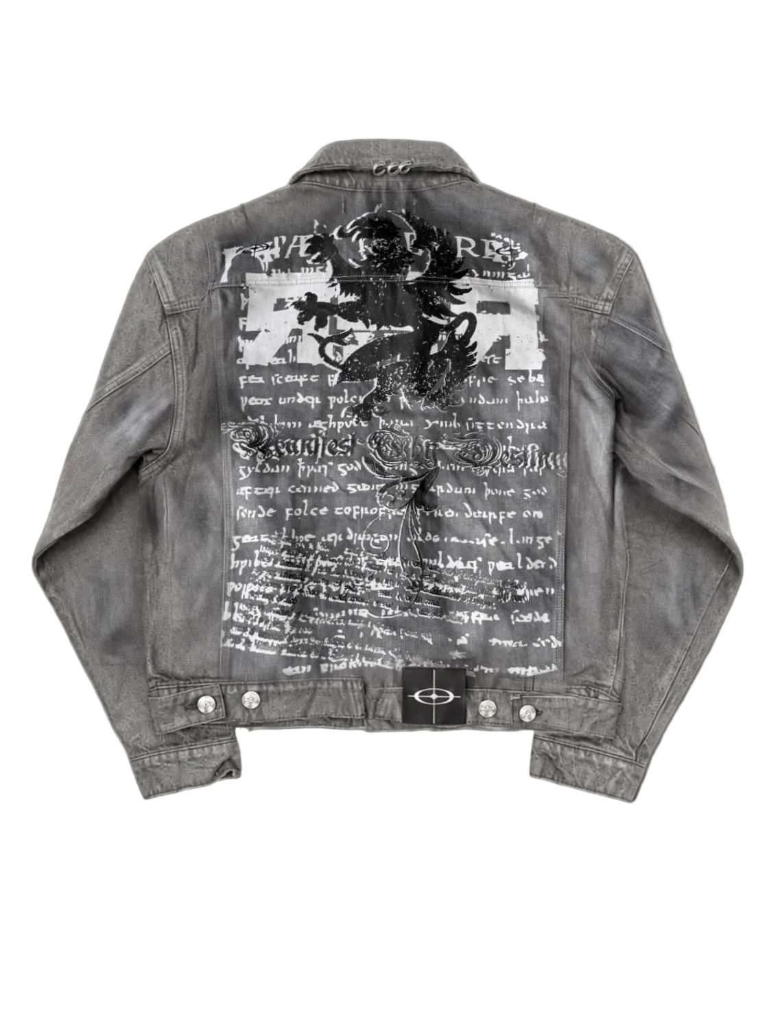 GREY WAXED DENIM JACKET