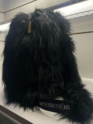 BLACK FUR BACKPACK