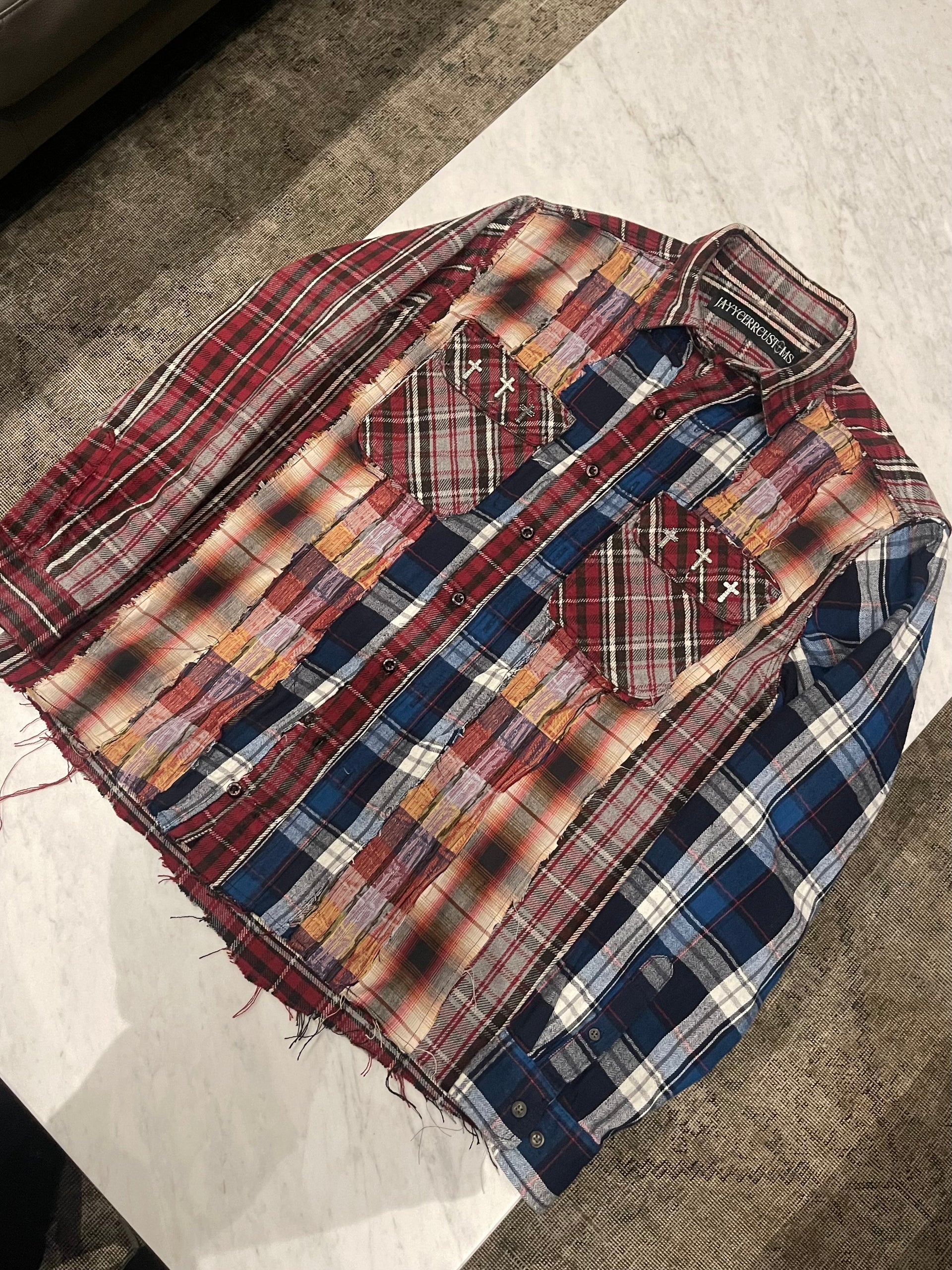 Cross Pendant Flannel - 1 of 1 Handmade