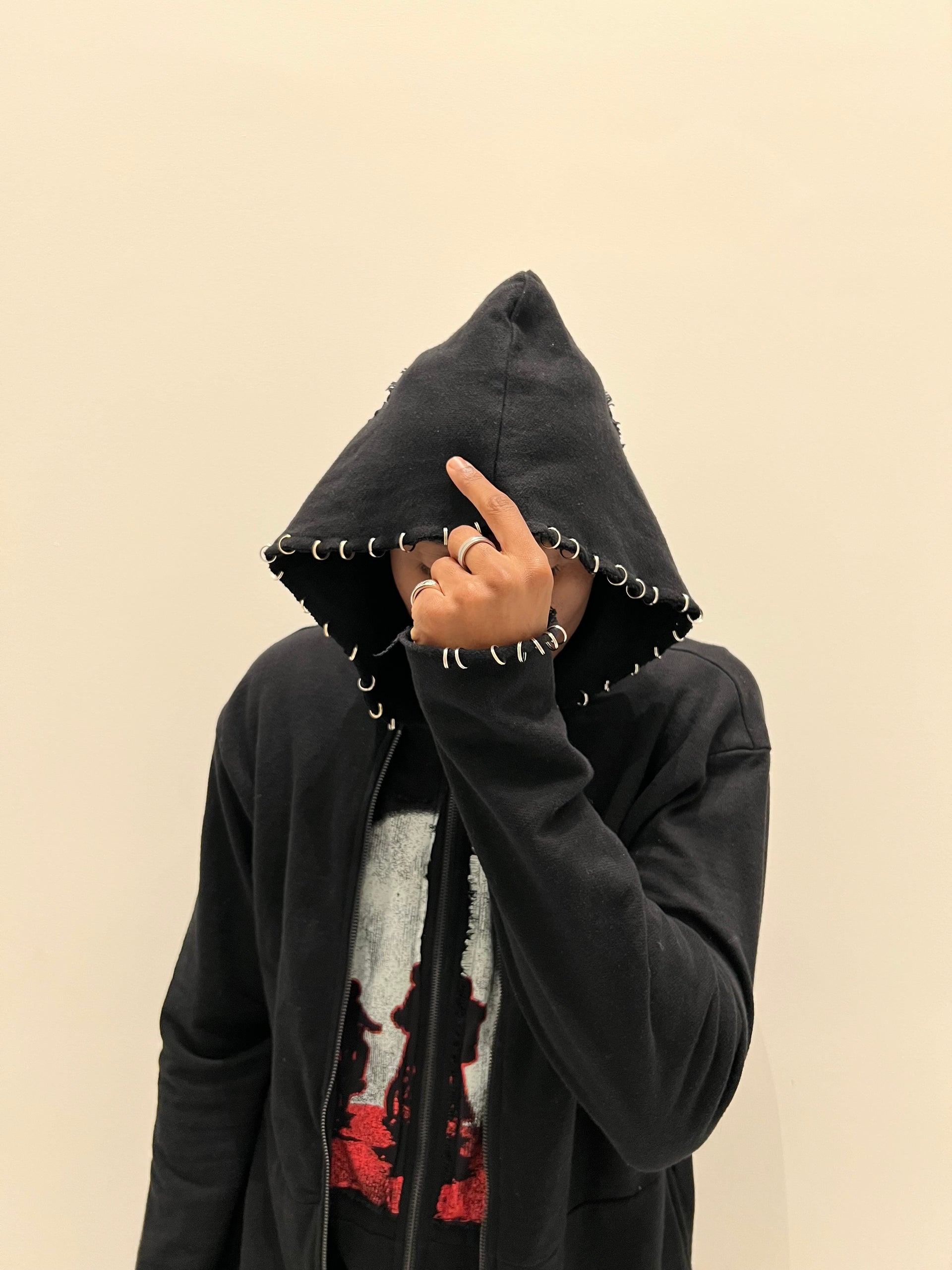 Silver Ring Trench Hoodie - 1 of 1 Handmade